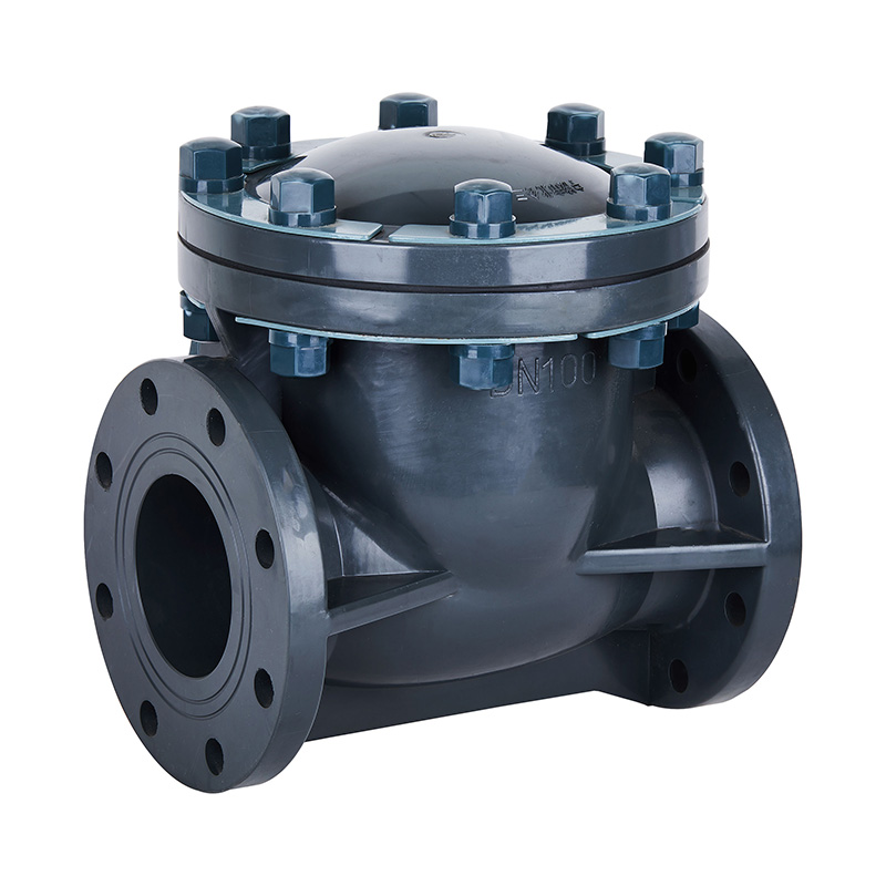 PVC-U H44F-10U 旋启式止回阀 DN15-300 1/2