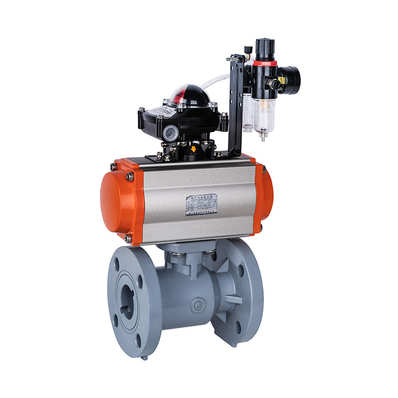 PVC-C Q641F-10V 气动法兰球阀 DN15-300国标